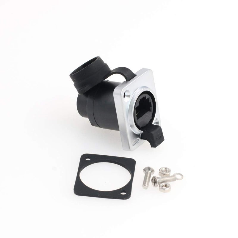 SZRMCC RJ45 Panel Mount Connector Cat5e RJ45 Ethernet Female LAN Module Bulkhead Panel Mount Coupler IP65 Waterproof Connector Socket with DustCap - Image 1